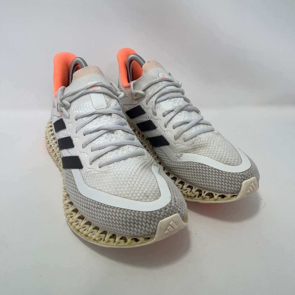 Adidas 4DFWD 2 Womens Size 9.5 Cloud White Bliss Orange 4D Running Shoes GX9267